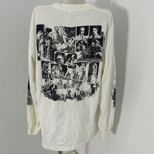 Vintage 90s Horror/Comic Print Unusual Single Stitch Long Sleeve Tee XL